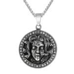 Affirmez Votre Style Avec Le Collier Médusa En Acier Inoxydable! Argent