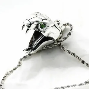 Affirmez Votre Style Avec Le Collier Tête De Serpent Géant En Acier Inoxydable 316l!