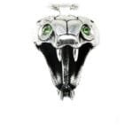 Affirmez Votre Style Avec Le Collier Tête De Serpent Géant En Acier Inoxydable 316l!