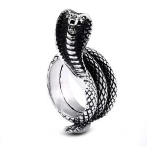 Bague Cobra En Acier Inoxydable: énergie Et élégance Sauvage - 7 (54,4mm)