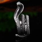 Bague Cobra En Acier Inoxydable: énergie Et élégance Sauvage - 8 (57mm)