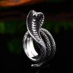 Bague Cobra En Acier Inoxydable: énergie Et élégance Sauvage - 9 (59,5mm)
