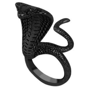 Bague Cobra Fascinante En Acier Inoxydable: élégance Serpentine!