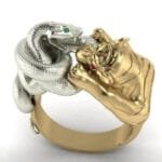 Bague éblouissante: Léopard Et Serpent En Parfaite Harmonie! 7 (54,4mm)