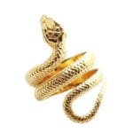 Bague Serpent Dorée En Acier Inoxydable: L’accessoire Unique à Avoir! 7 (54,5mm)