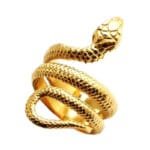 Bague Serpent Dorée En Acier Inoxydable: L’accessoire Unique à Avoir! 8 (57mm)