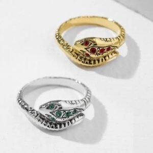 Bague Serpent Acier Élégance Intemporelle — Serpent Univers