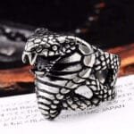 Bague Serpent En Acier Inoxydable 316l: L’élégance De La Tentation! - 11 (64,5mm)
