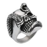 Bague Serpent En Acier Inoxydable: Osez Le Danger Avec Style! - 7 (54,4mm) / Argent