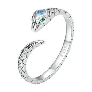 Bague Serpent Argent Massif Classique — Serpent Univers