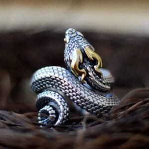 Bague Serpent En Cuivre: Mystique Et élégante Pour Hommes!