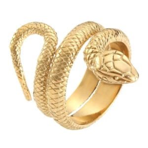 Bague Serpent En Or: élégance Audacieuse Et Brillante! 6 (52mm)