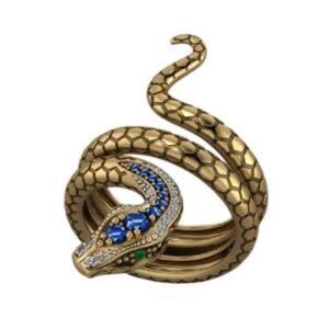 Bague Serpent Acier Inoxydable 316L Homme — Serpent Univers