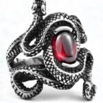 Bague Serpent Œil Acier Inoxydable 316L