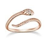 Bague Serpent Or Rose: élégance Audacieuse Et Mystique à Portée De Main!