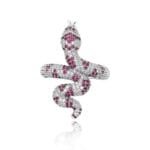 Bague Serpent Scintillante: L’élégance Reptilienne à Votre Doigt! 7 (54,4mm)