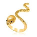 Bague Serpent Spirale En Acier Inoxydable: Pouvoir Et Protection!