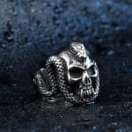 Bague Serpent Tête De Mort: Alliez Mystère Et Protection! - 10 (62mm)