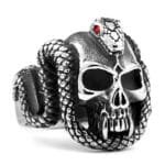 Bague Serpent Tête De Mort: Alliez Mystère Et Protection! - 7 (54,5mm)