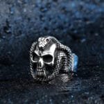 Bague Serpent Tête De Mort: Alliez Mystère Et Protection! - 9 (59,5mm)