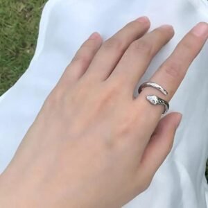 Bague Serpent Vintage Argent Homme — Serpent Univers
