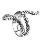 Bague Serpent Vipère En Acier Inoxydable 316l: élégance Et énergie! - 6 (52mm)