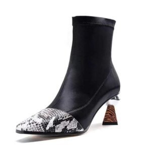 Bottine Talon Serpent Femme Design Chic — Serpent Univers