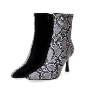 Bottine Bi-ton Serpent Femme Talon Fin — Serpent Univers