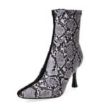 Bottines Bi-ton Serpent: élevez Votre Style Avec Des Talons Fins! Gris / 34