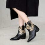 Bottines Cowboy Serpent Femme: L’élégance Audacieuse Au Quotidien！ - 35