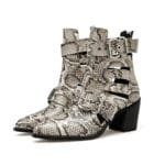 Bottines Design Serpent: élégance Moderne Et Chic à Vos Pieds! 35