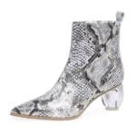 Bottines Python à Talons: L’élégance Audacieuse à Vos Pieds! Beige / 35