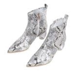 Bottines Python à Talons: L’élégance Audacieuse à Vos Pieds! Beige / 38