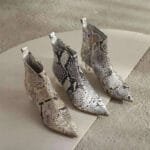 Bottines Python à Talons: L’élégance Audacieuse à Vos Pieds! Beige / 39