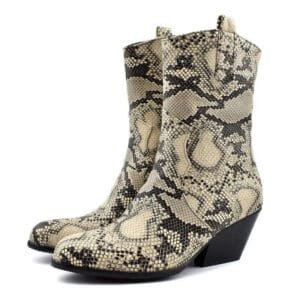 Bottines Python Beige: élégance Audacieuse Pour Un Style Santiag Unique! 34