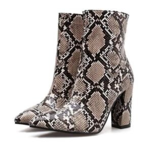 Bottine Serpent Marron Design Femme Homme — Serpent Univers