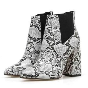 Bottine Serpent Talon Carré Pointue Femme — Serpent Univers