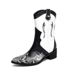 Bottine Western Serpent Python Cuir Femme — Serpent Univers