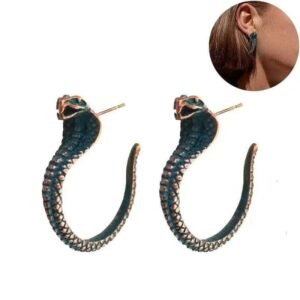 Boucle d&rsquo;Oreille Cobra Égyptien Or Femme — Serpent Univers