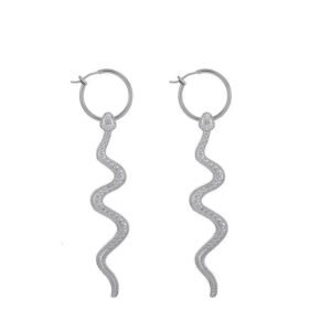 Boucle d&rsquo;Oreille Serpent Pendante Grande Taille — Serpent Univers