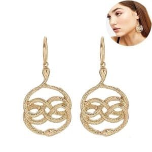 Boucles D’oreilles Pendantes Serpent: Un Cadeau D’amour éternel!