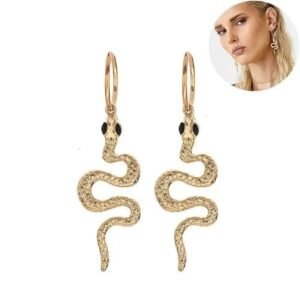 Boucle d&rsquo;Oreille Serpent Forme Fluide Femme — Serpent Univers