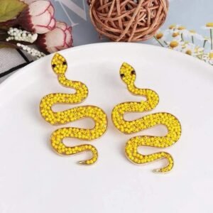 Boucle d&rsquo;Oreille Serpent Détaillée Femme — Serpent Univers