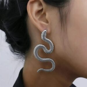 Boucle d&rsquo;Oreille Serpent Pendante Alliage Zinc — Serpent Univers
