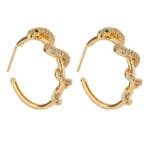 Boucles D’oreilles Serpent: élégance Intemporelle En Cristal Doré!