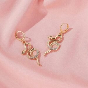 Boucle d&rsquo;Oreille Serpent Pendante Acier Inoxydable — Serpent Univers