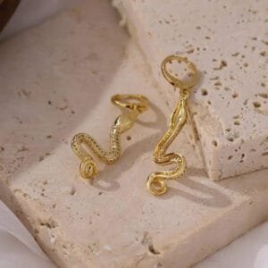 Boucles D’oreilles Serpent En Acier Inoxydable: Modernité Et Chic!