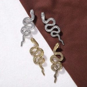 Boucles D’oreilles Serpent En Acier Inoxydable Pour Un Style Vintage Sublime ! 3 Boucles D’oreilles Serpent En Acier Inoxydable Pour Un Style Vintage Sublime!