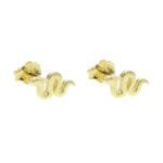 Boucles D’oreilles Serpent En Argent Sterling Pour Une Allure élégante! Or