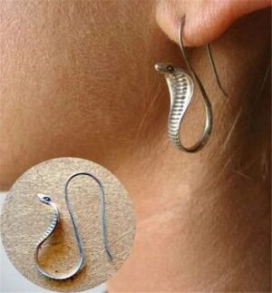 Boucle d&rsquo;Oreille Serpent Cobra Acier Inoxydable — Serpent Univers